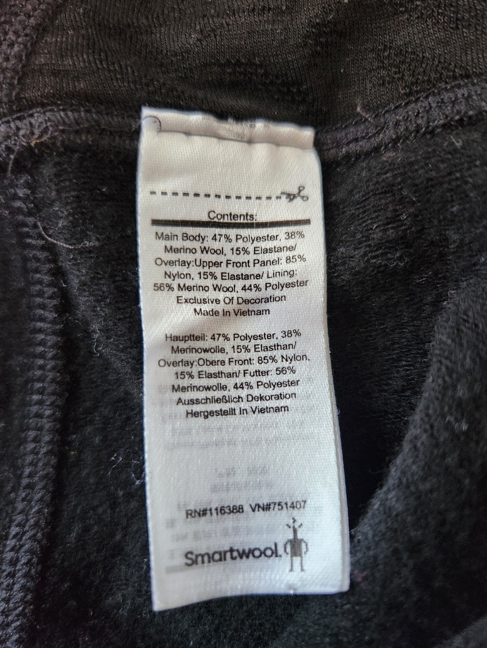 Smartwool Merino Wool Sport Fleece Wind Tights Performance Leggings Size XS - Picture 9 of 10